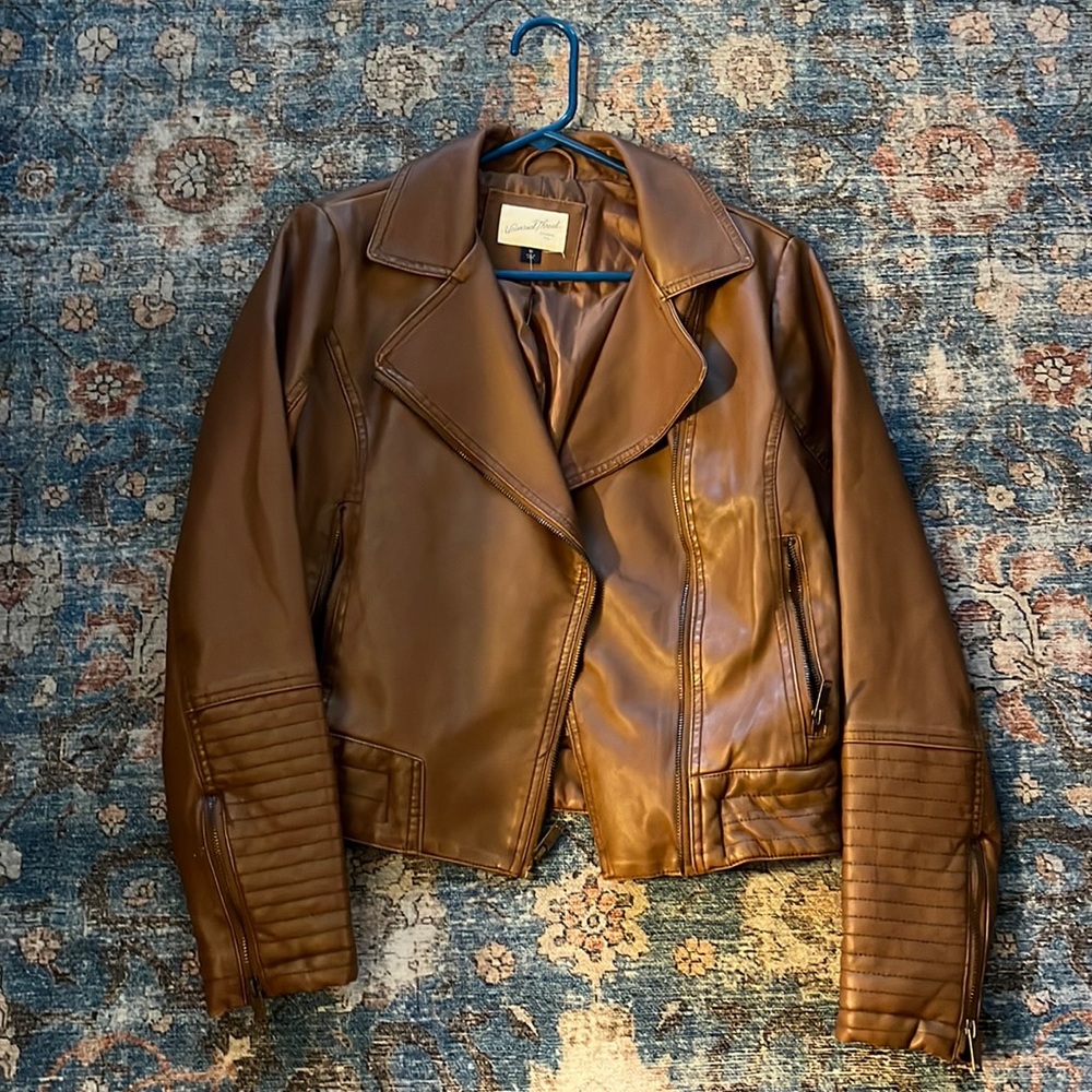 Universal Thread Brown Leather Jacket - image 1